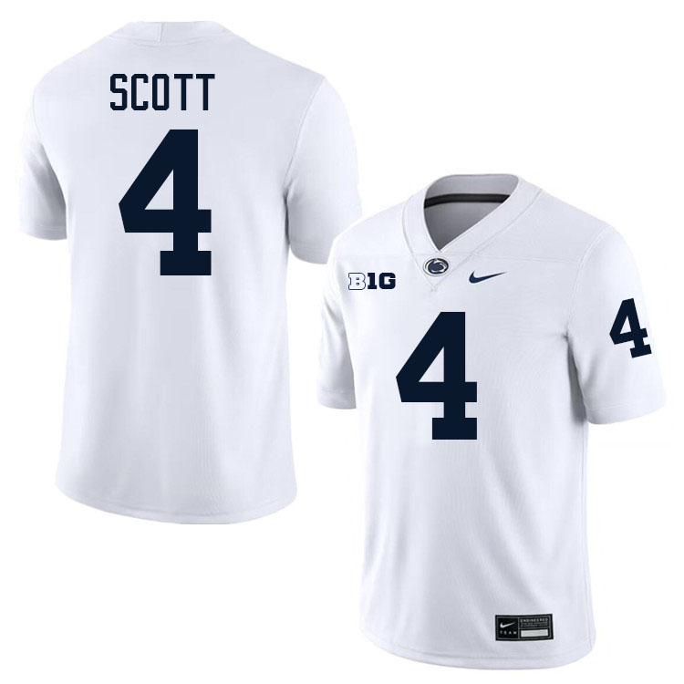 Nick Scott Penn State Jersey,PSU Nittany Lions #4 Nick Scott Football Uniforms-White